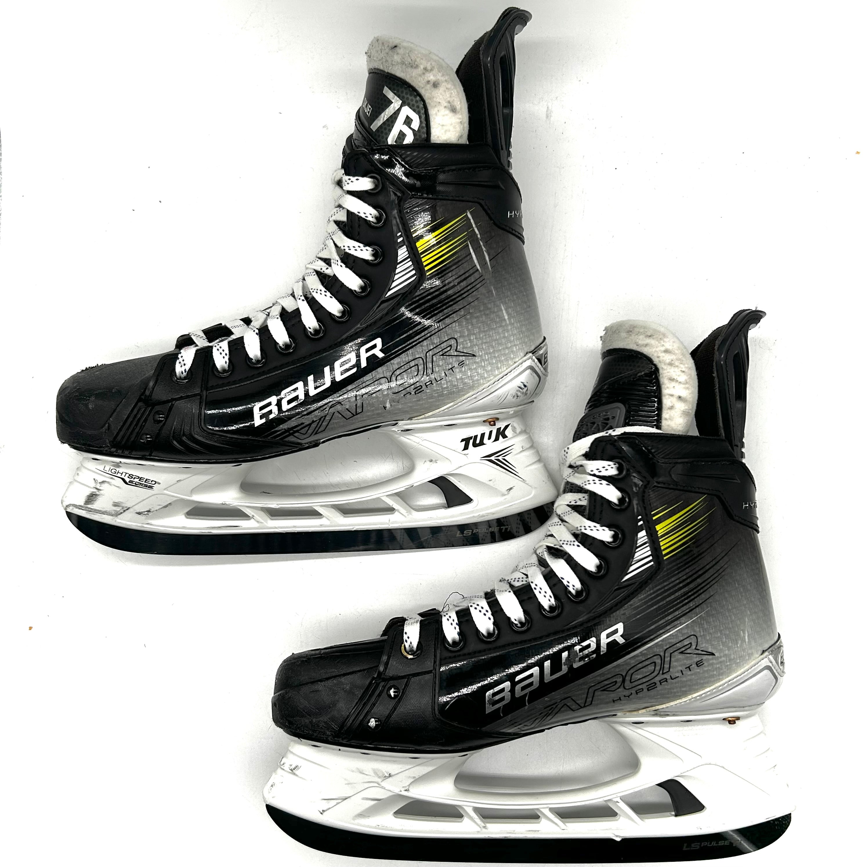 Bauer Vapor Hyperlite 2 - Patins NHL Pro Stock d'occasion - Patins Brady - Tailles L : 9/R : 9,5
